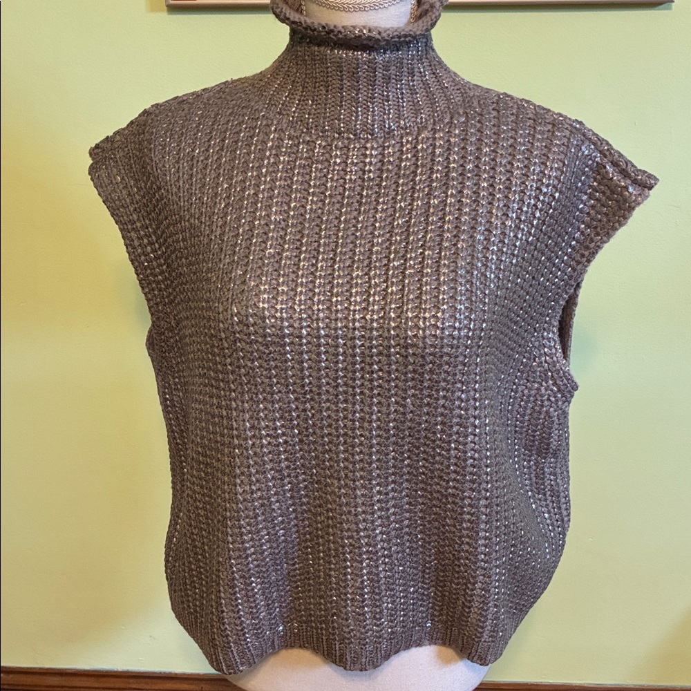 She+Sky silver grey sweater vest in EUC